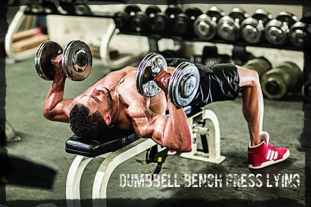 Bench pressing one hand on a horizontal bench