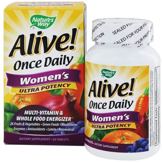 Упаковка витаминов 60 таблеток Alive Once Daily Women's