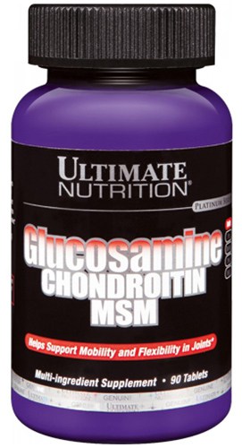 Добавка ву паковке из 90 таблеток Ultimate Nutrition Glucosamine Chondroitin MSM