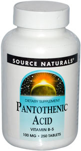 Добавка Пантотеновая кислота, витамин В-5 Source Naturals