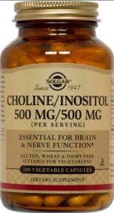 Упаковка витамина Choline/Inositol от Солгар