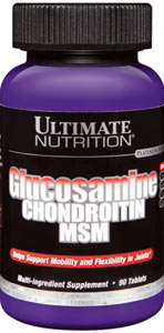 Упаковка БАД Glucosamine Chondroitin & MSM Ultimate Nutrition