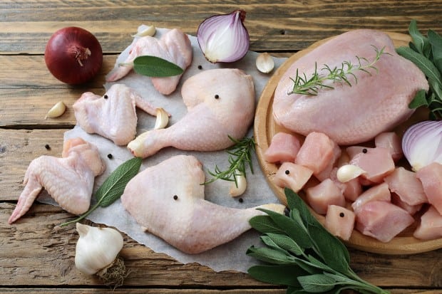 Микро- и макроэлементы в Курица, бройлеры или цыплята, мясо, кожа, потроха и шейки, приготовленные, обжаренные в кляре